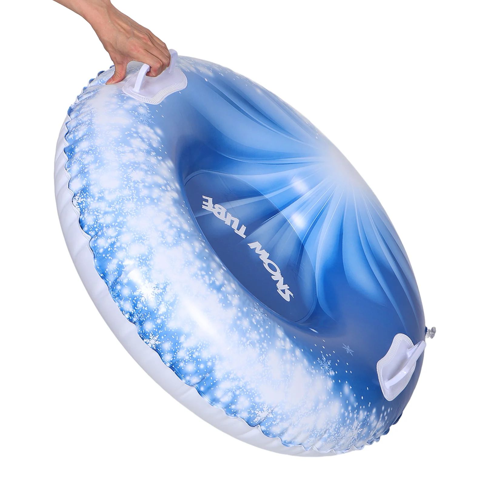 Toy Inflatable Ski Ring Child Kids Playset Outdoor Tubes Pvc Snow Sled with Handle