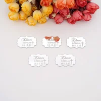 30pcs Baptism สติกเกอร์ขนาดเล็กที่กําหนดเองชื่อกระจกอะคริลิคส่วนบุคคลวันเกิด New Born เพศเปิดเผย Baby Shower สําหรับ DIY Decor 3