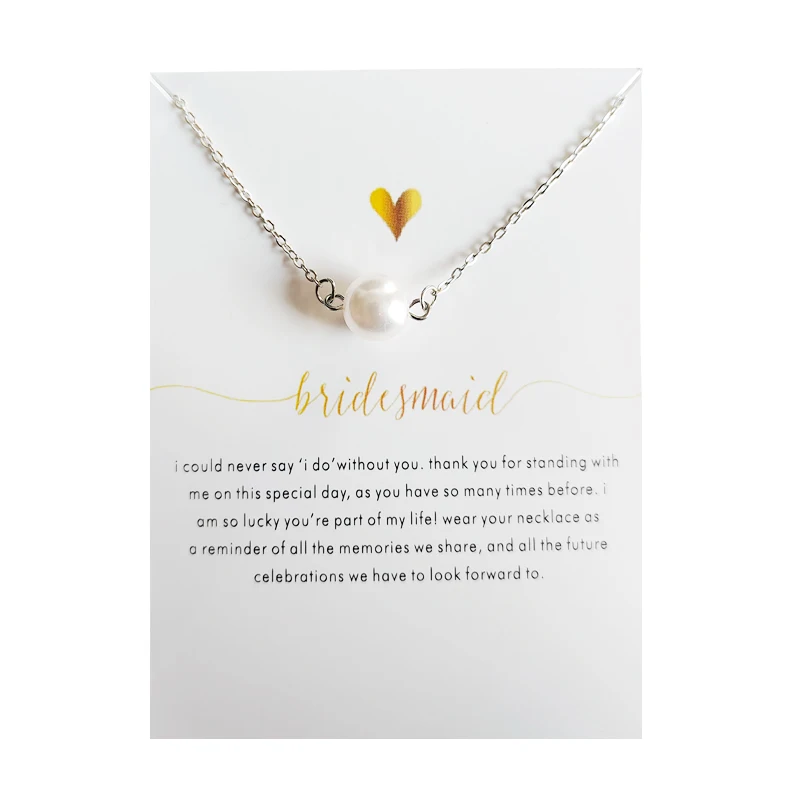 Wedding Favor and Gifts For Bridesmaid Necklace Bride To Be Bridal Shower rose necklace diy handmade gift