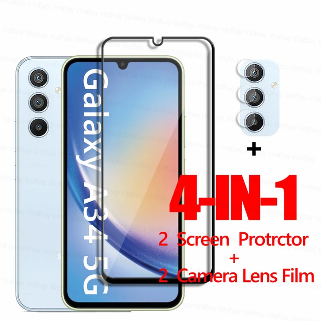 Protecteur d'écran, Film en verre trempé pour Samsung Galaxy A34