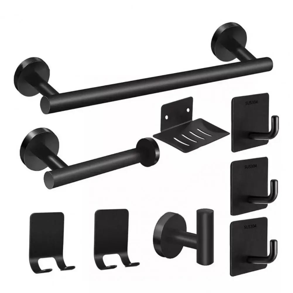 Storage Rack Set Bathroom Towel Rack Modern Design Hand Towel Holder Set with Strong Load-bearing Capacity for Stylish