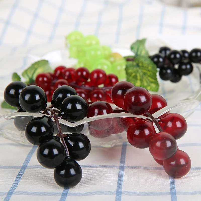 Black Red Green Artificial Grapes Wedding Birthday Party Supplies Artificial Fruits Home Garden Decoration 2M Grapes Vine Rattan artificial fruits and vegetables,artificial grapes