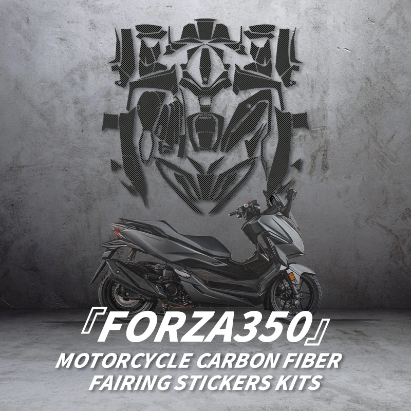 Used For Honda Forza350 Motorcycle Carbon Fiber Protective Sticke Bike Accessories Upgrade Material Body Plastic Parts Area motorcycle full body paint transparent protective film used for honda forza350 thai version bike order notes motorcycle color