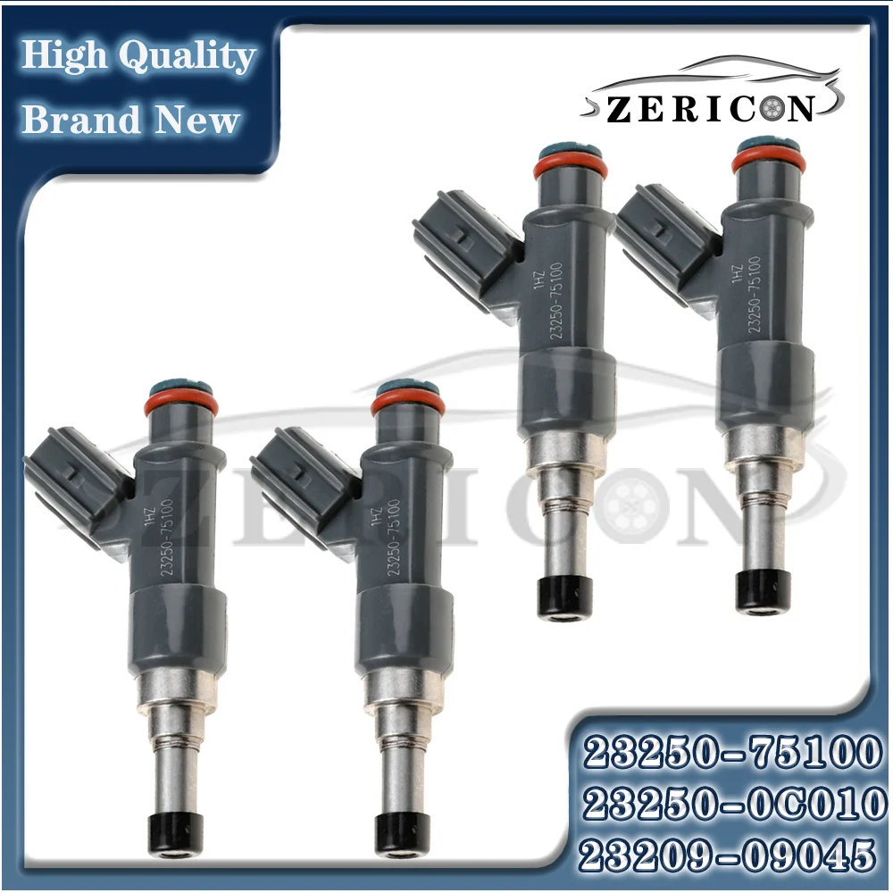 4pcs 23250 75100 23250 0C010 23209 09045 New Fuel Injectors For Land