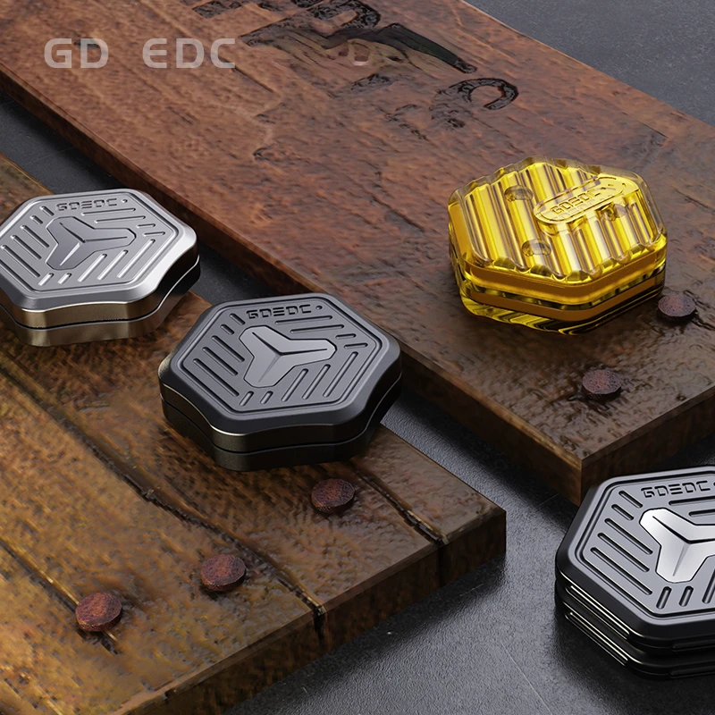 

GDEDC mainan Fidget Metal ujung jari EDC Slider dorong logam tanpa batas mainan Fidget logam untuk dewasa