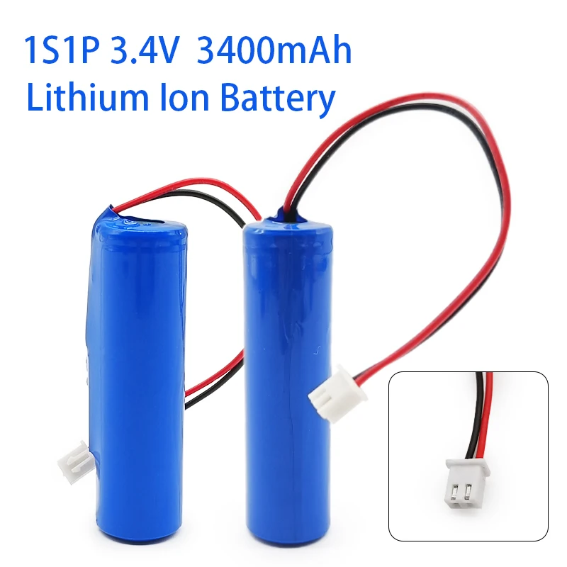 

1S1P 3.4V 3400mAh 18650 Lithium Ion Battery Pack,For 4.2V Fishing LED Light Bluetooth Speaker Emergency DIY Batteries