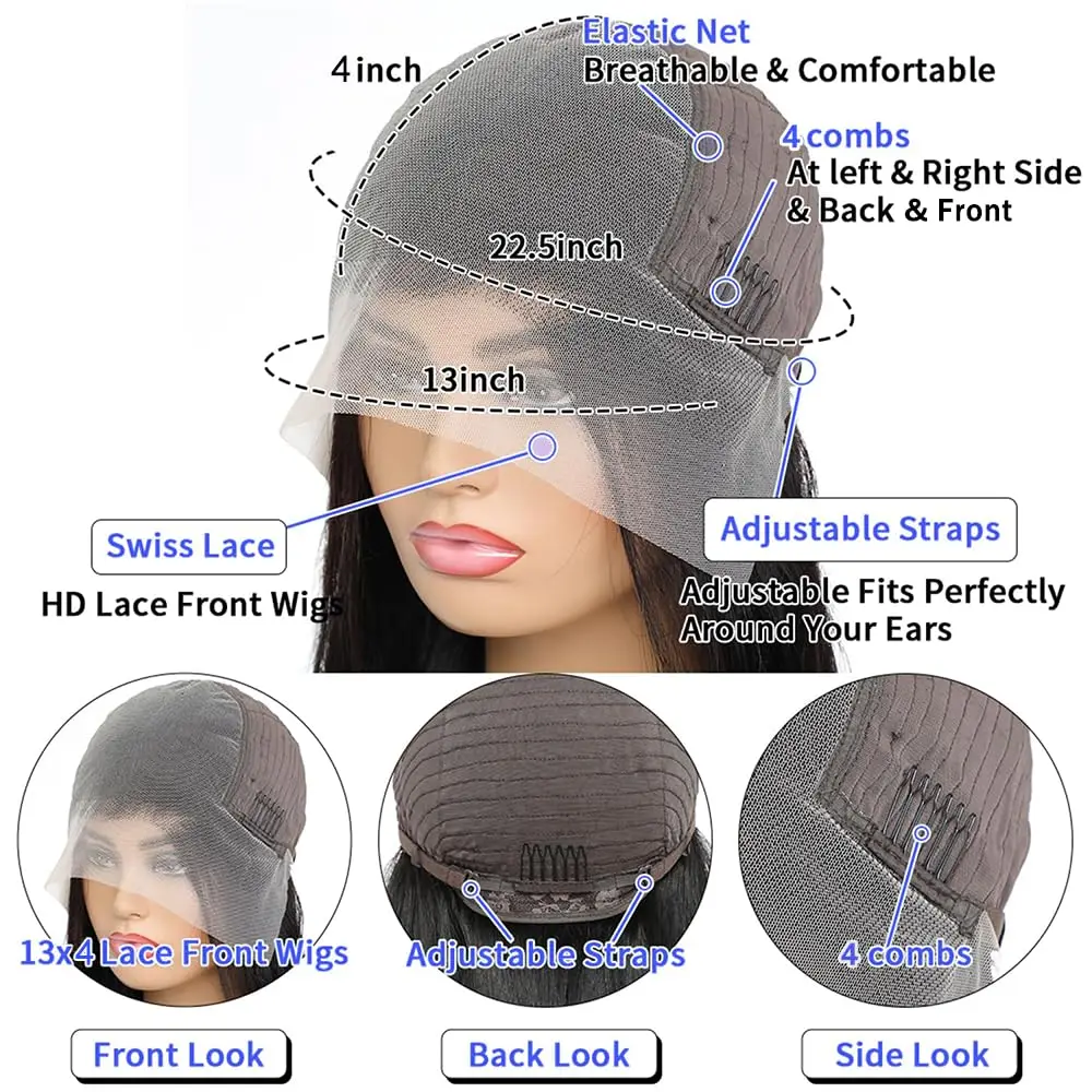Deep Curly Lace Front Wigs Human Hair Pre Plucked 13x6 HD Lace Human Hair 13x4 Glueless Frontal Wigs For Woman Clearance Sale 5