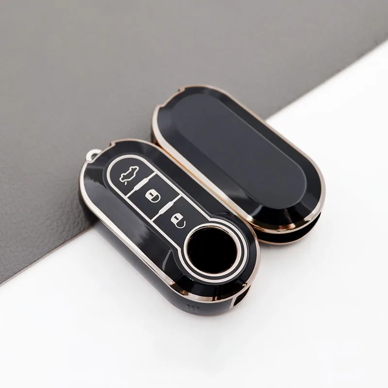 Cover Portachiavi Per Fiat - Custodia In TPU Per Chiavi 3 Pulsanti Con Portachiavi - Foto 12