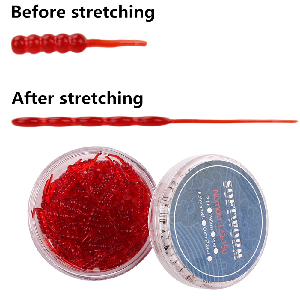 Description Picture 3 of item1Box Fishing Soft Trout Lure Silicone Bait Wobbler Swimbait Artificial Worm Baits 20mm Fishy Smell Tpr Eco-friendly Material