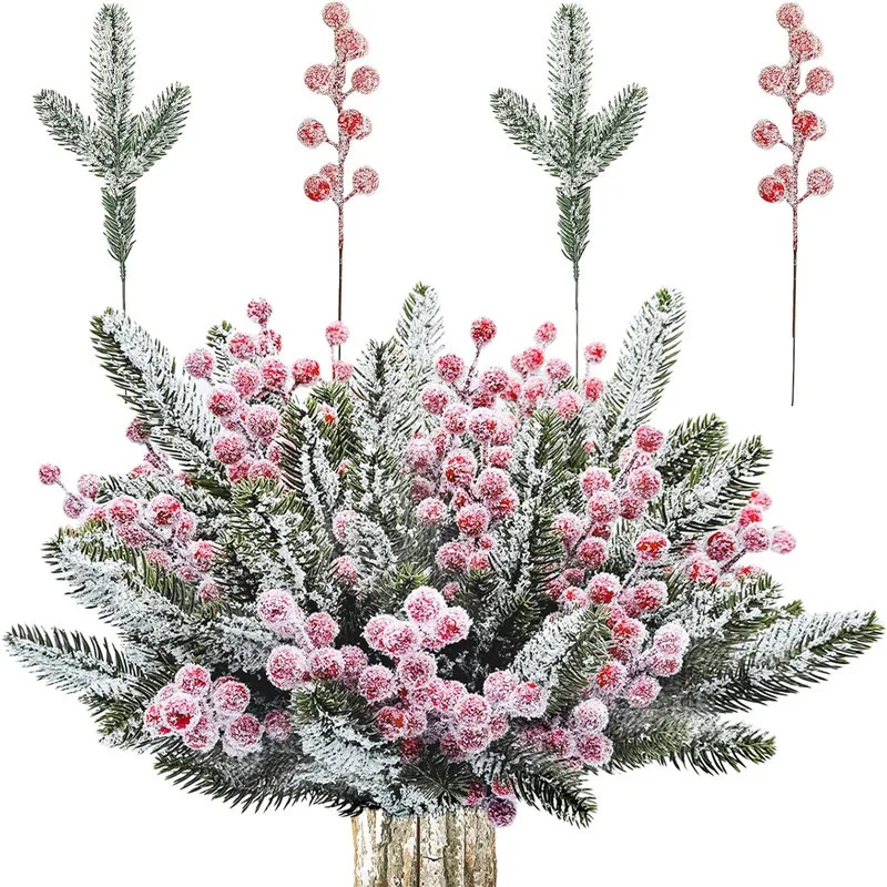 Christmas Decoration Artificial Pine Needle Branches Berry Bouquet Xmas Tree Garland For Home Decor 2026 Navidad Accessory