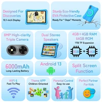 UMIDIGI G1 Tab Kids Tablet Android 14 Tablet for Kids 7(3+4) GB RAM 32GB (TF 1TB)ROM 8 inch 5000mAh, Shockproof Case Kids, App 2