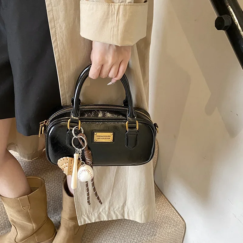 New Fashion Sling Shoulder Bag Trend PU Leather Messenger Handbags Solid Color Leisure Stylish Crossbody Bags For Women Girls