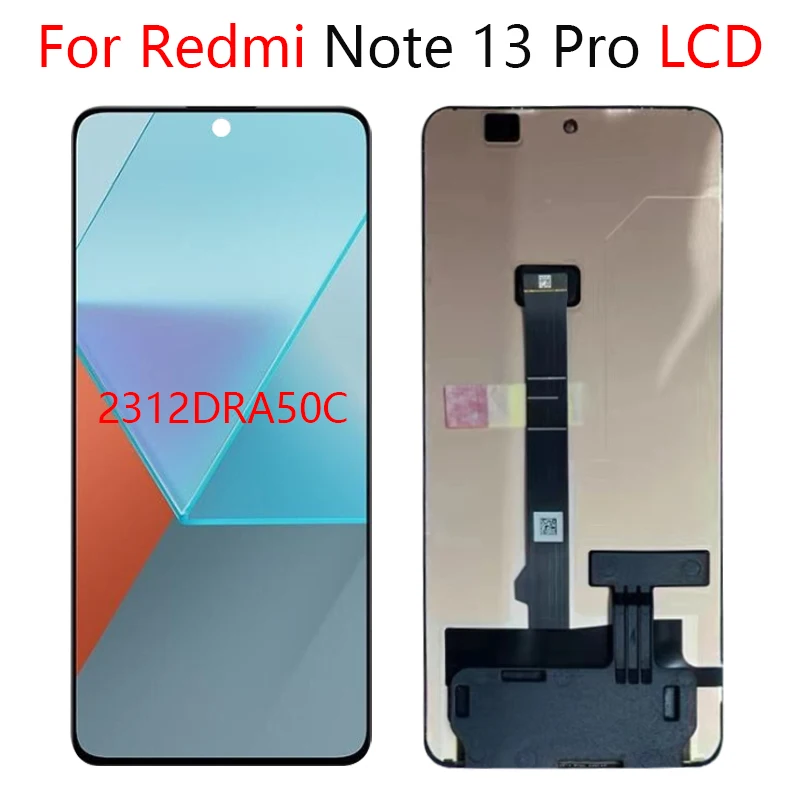 

ЖК-дисплей 6,67 дюйма для Xiaomi Redmi Note 13 Pro с сенсорным экраном и дигитайзером в сборе, сменный экран 2312DRA50C Lcd