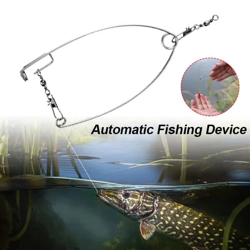 

Automatic Fishing Device Stainless Steel Catapult Lazy Fish Hook Fishing Net Fishing Accessories Automatic Fishing Device