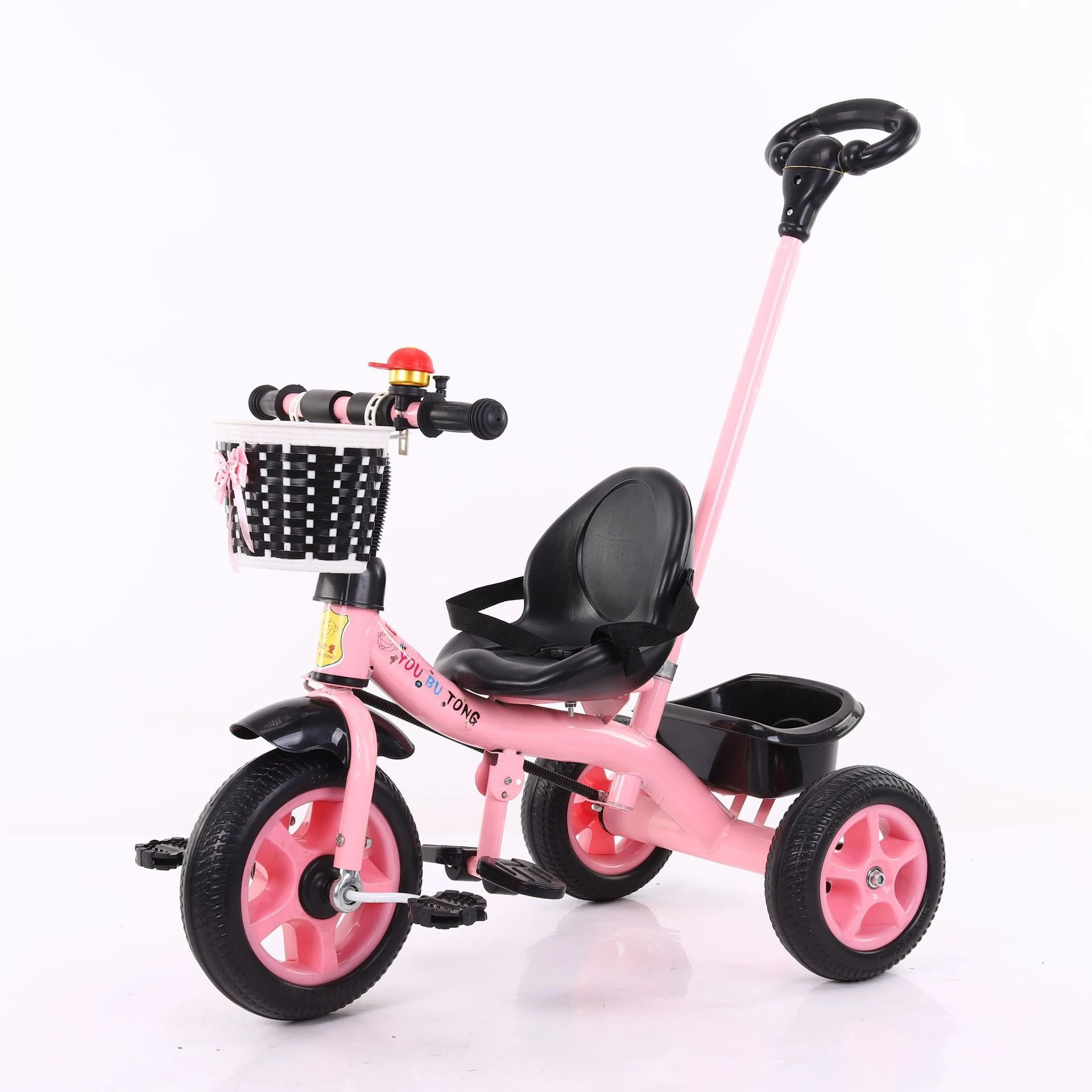 Triciclo para niños de a años, bicicleta de empuje para niños, carrito para bebés, puede sentarse tres | - AliExpress
