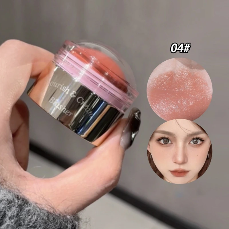 Creamy Purple Blush Stick Soft Face Blusher Cream Korean Make Up Peach Pink Cheek Tint Brightening Contouring Shadow Cosmetics 5