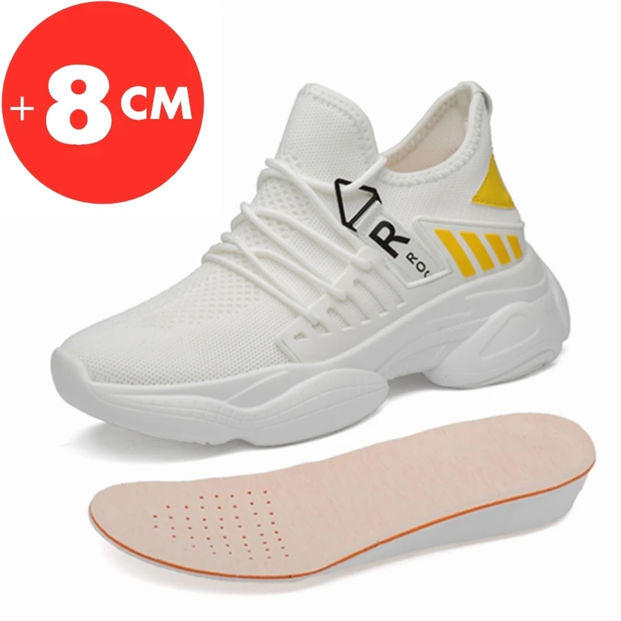 

Men Fashion Sneakers Elevator Shoes for Men Casual Mesh Outdoor Summer Leisure Height Increase Insole 8cm Lift Platform Shoes