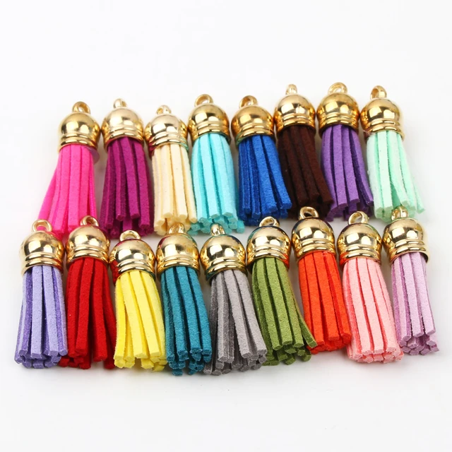 500Pcs Keychain Tassels Bulk Colored Leather Tassel Pendants For DIY  Keychain And Craft - AliExpress