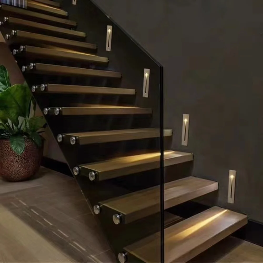 Smart Motion Sensor Night Lighting Embedded Wall Lamp Human Body Induction Stair Step Corridor Hallway Pathway Kitchen Light
