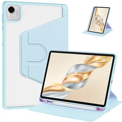 Enhanced Product Title:  
360 Rotating Acrylic Tablet Case with Pencil Slot for Honor X10 Pro 11.5 (Ice blue)