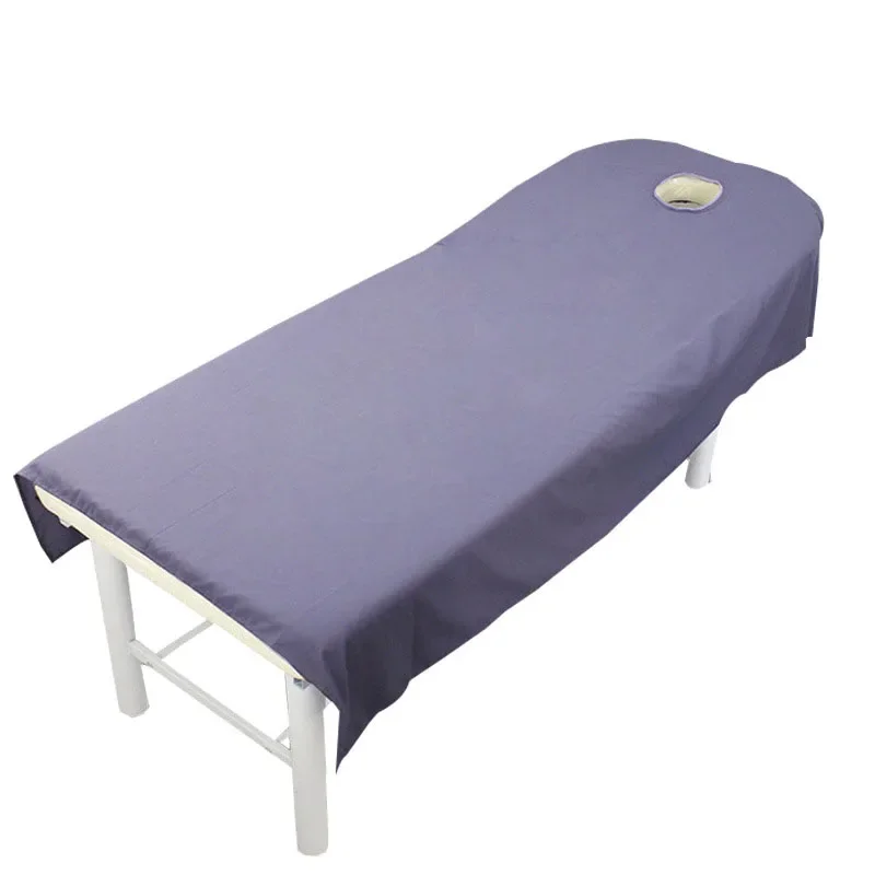 Beauty Salon Bed Sheet 1 Pcs Professional Cosmetic salon sheets SPA massage treatment bed table cover sheets with hole 9 Colors to Choose