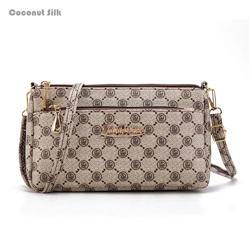 

Coconut Silk 2024 Summer New Crossbody Bag Exquisite and Fashionable Retro Pattern Elegant Women's Handbag Embroidered Handbag