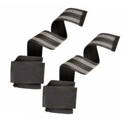 Premium Weightlifting Wrist Support Straps - Enhanced Grip & Stability (1 Pair Black)