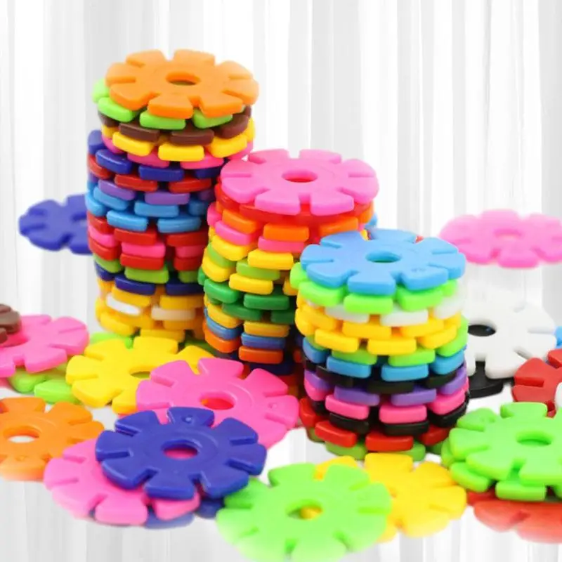 

Create Endless Fun with Plastic Snowflake Building Blocks - The Ultimate Kids Construction Toy for 3D Puzzle and Kindergarten A
