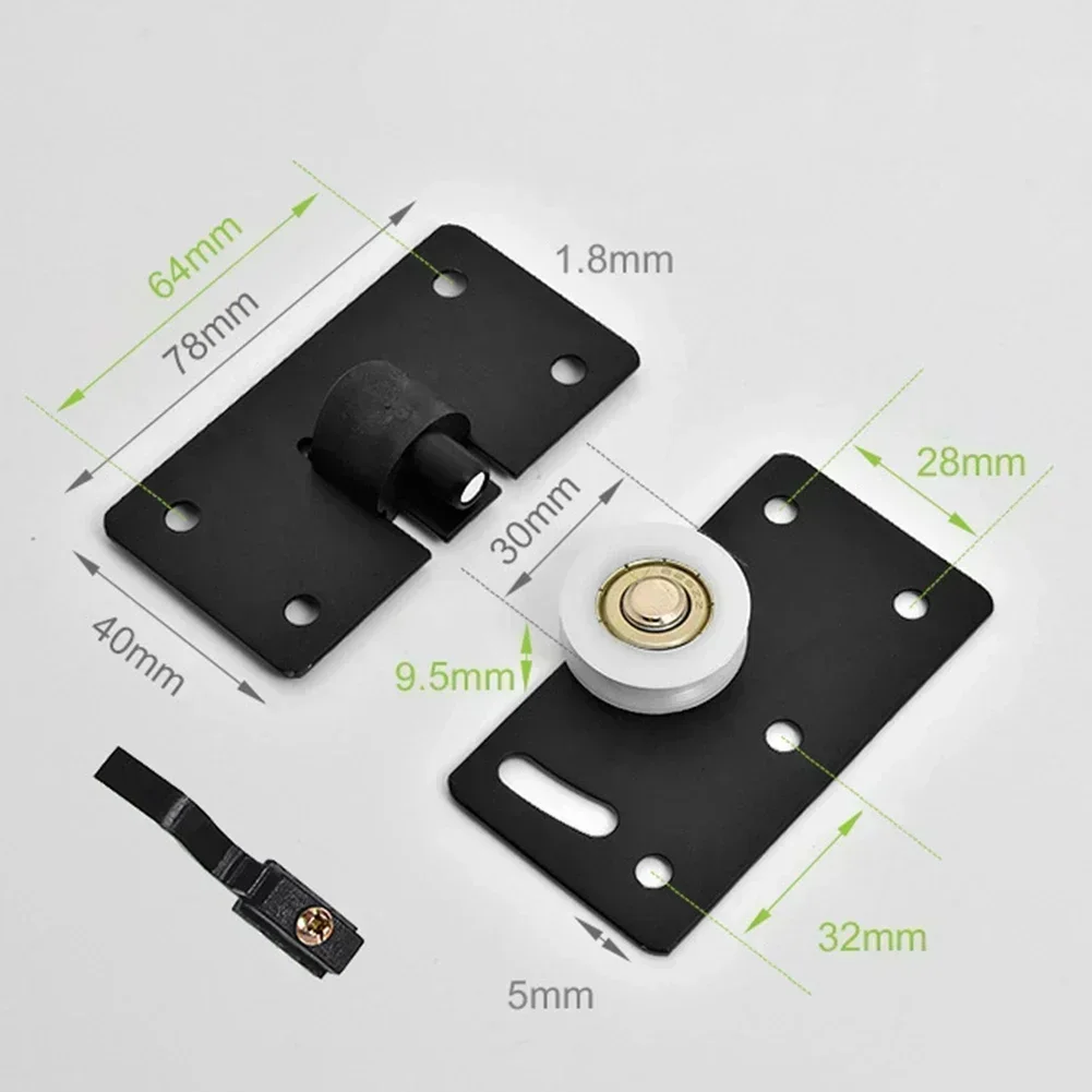 1 Set Sliding Door Rollers Mute Nylon Wheels Gear Track Kit 30mm Furniture Roller Wheel Sliding Door Runner For Wardrobe Cabinet