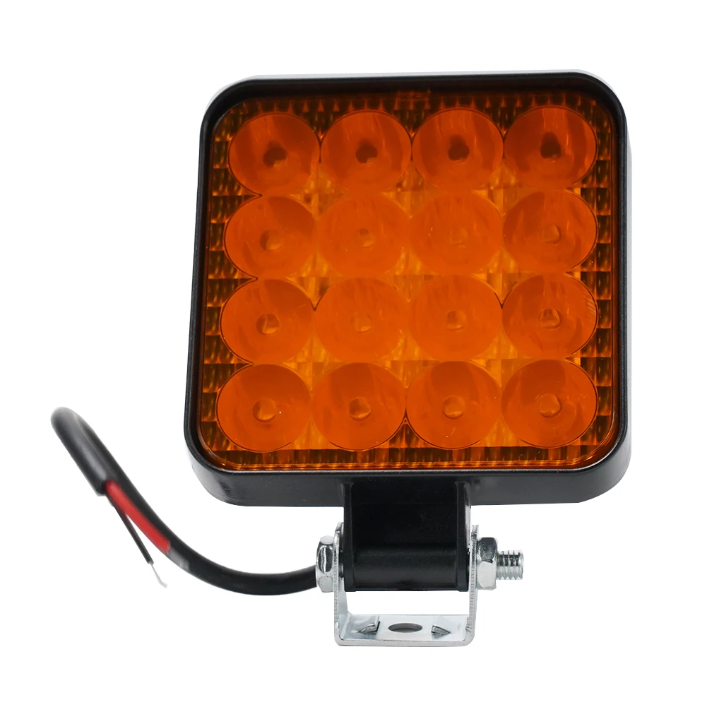 Faro LED Quadrato per Auto, 16 Luci 48W 12V, per Veicoli Fuoristrada e Carrelli Elevatori, Luce di Retromarcia, Luci Diurne Automatiche in ABS, Accessori - Image 5
