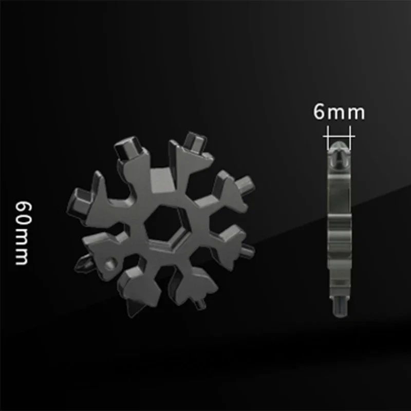 18-in-1 Multifunction Torque Snowflake Wrench Hexagonal Octagonal Screwdriver EDC Portable Household Tool keychain tool multi function tool
