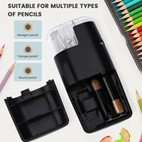 EAGLE Electric Pencil Sharpener for Artists Kids Adults Colored Pencils Battery-Operated, Portable, Manual/Electric Compatible 3