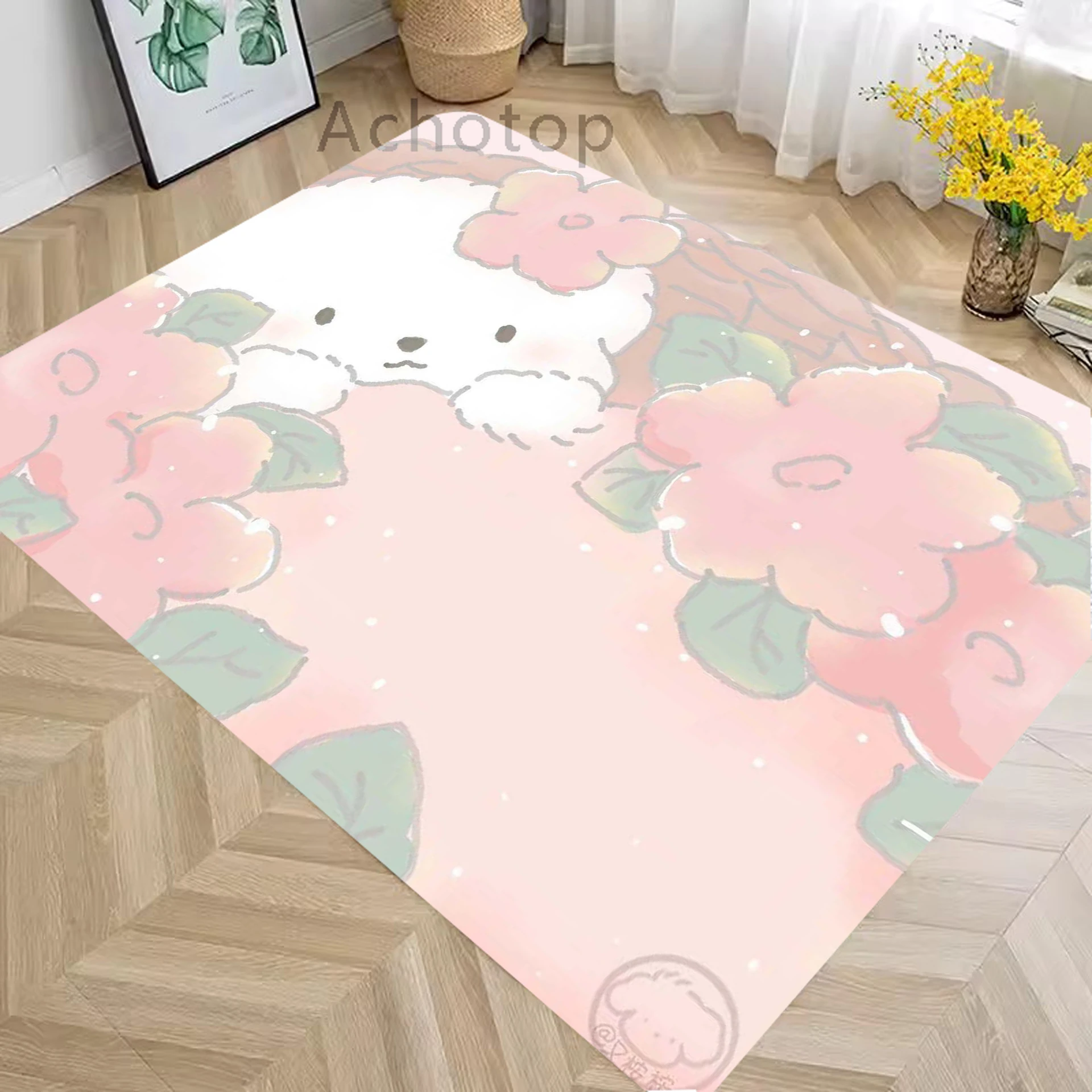 

Diatom Living Room Floor Mat Kawaii Cute Bedroom Bedside Rugs Mat Modern Style Coffee Table Floor Cushion Sofa Blanket Rug