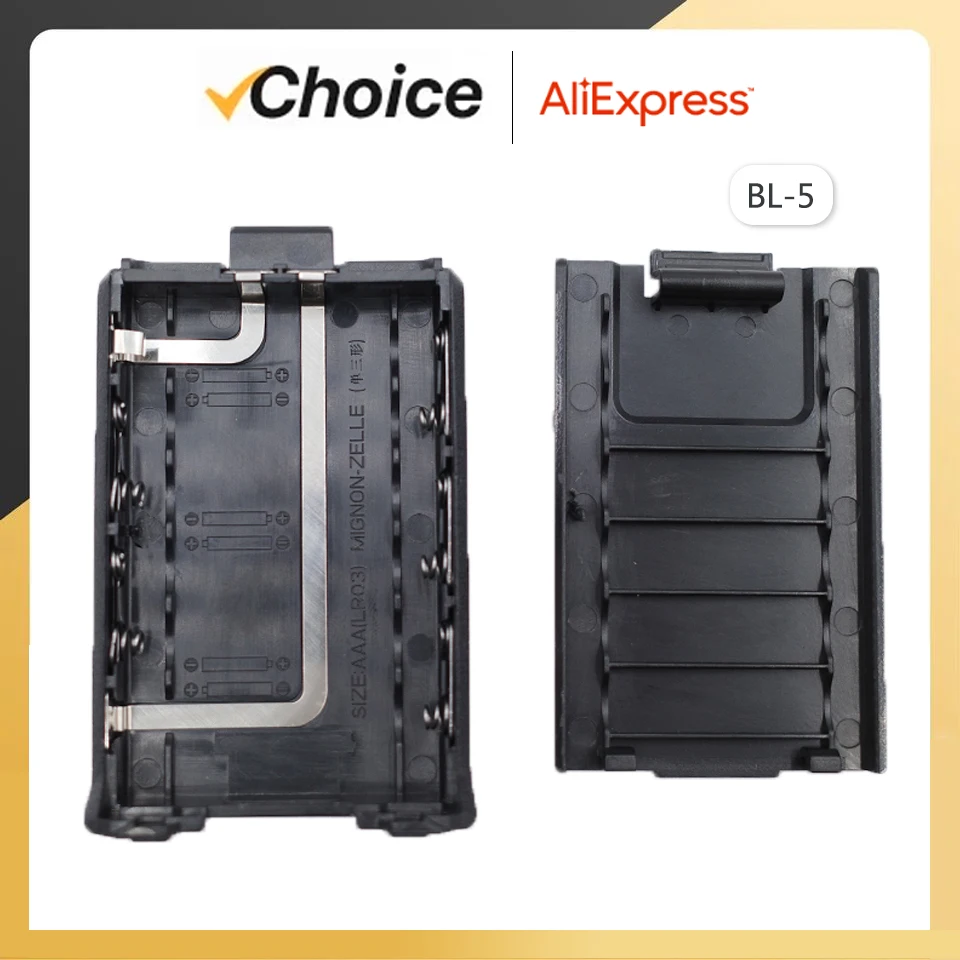 Baofeng UV-5R Battery Case BL-5 AAA batteries Shell Extended AA Battery Housing for UV-5R DM-5R UV-5RE Walkie Talkie Accessories 4