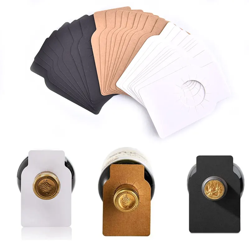 50Pcs Dual Sided Blank Wine Bottle Tags For Wine Racks Cellars wine glass decorations