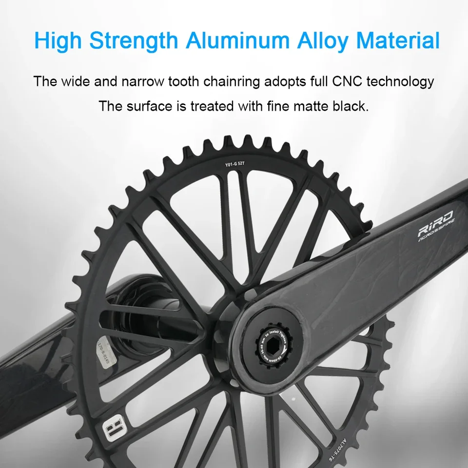 RIRO 軽量399g カーボンクランクセットチェーンリング付き Riro