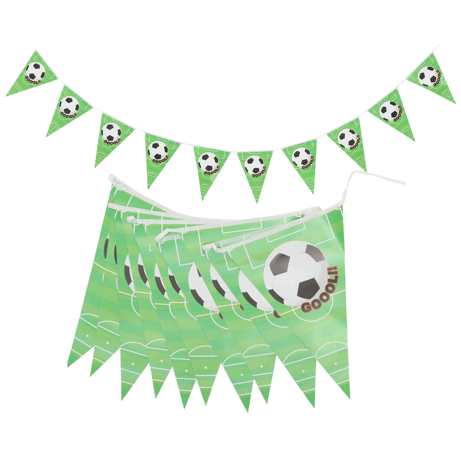 

Soccer Birthday Decorations Party Supplies Sporty Theme Bunting Banners Garland Set (Green)