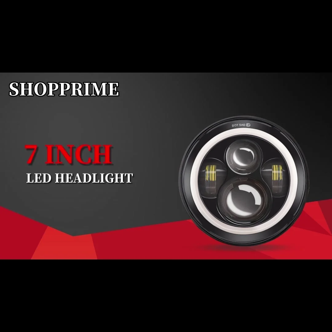 Punto 7 Pulgadas Led De La Motocicleta De La Linterna Para Harley Davidson Electra Glide De La Calle Deslizamiento Gordo Road King Heritage Softail De Switchback