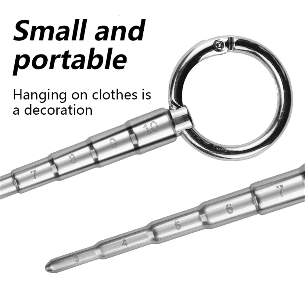Male Stainless Steel Urethral Plug Urethral Dil Sounding Penis Plug Urethra Stimulate Dilator Masturbation Rod Sex Toys for Men penis sex toys