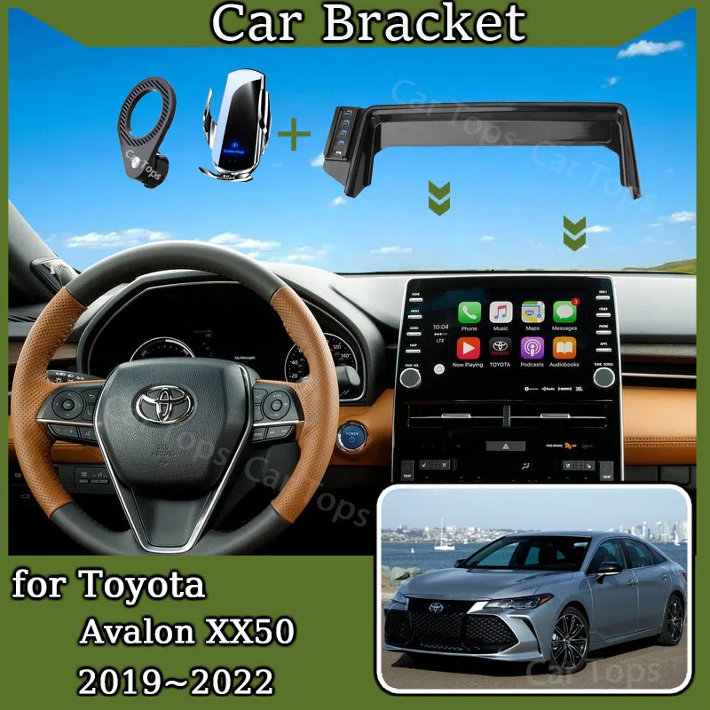 Mobile Phone Holder for Toyota Avalon 9" Screen Car Screen Wireless Charger Stand Gravity Mount Accessories