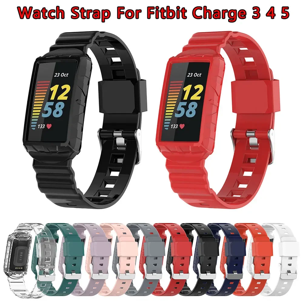 

Sport Strap For Fitbit Charge 3 4 5 Smart watch Silicone Watchband Bracelet Wrist Band For Charge 3 4 SE Correa