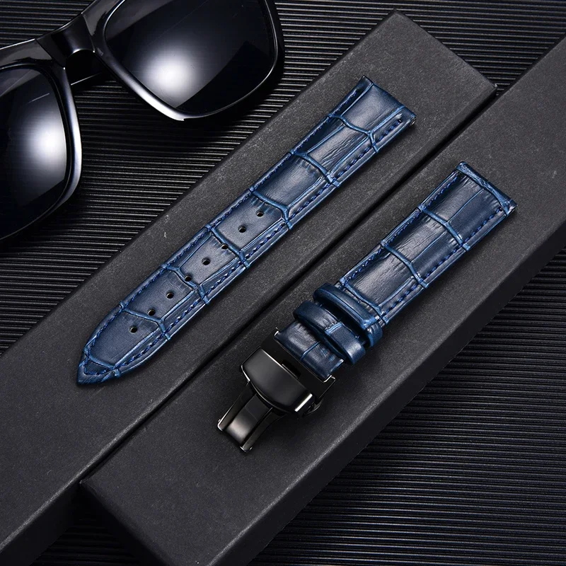 High-Quality Bamboo Pattern Watch Strap with Butterfly Buckle - Multi-Color Options