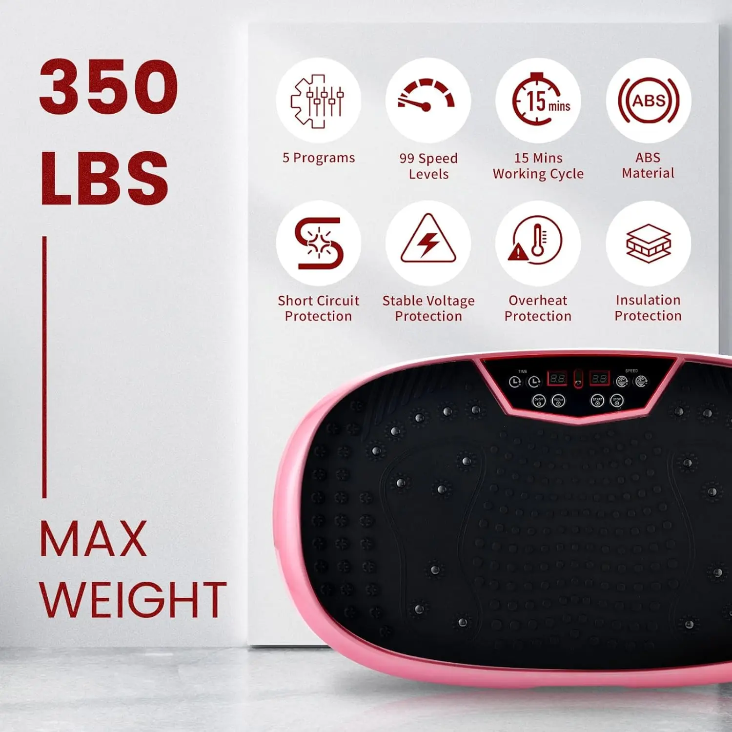 Vibration Plate Exercise Machine-Full Body Vibration Fitness Platform Equipment for Home & Travel Workout, Weight