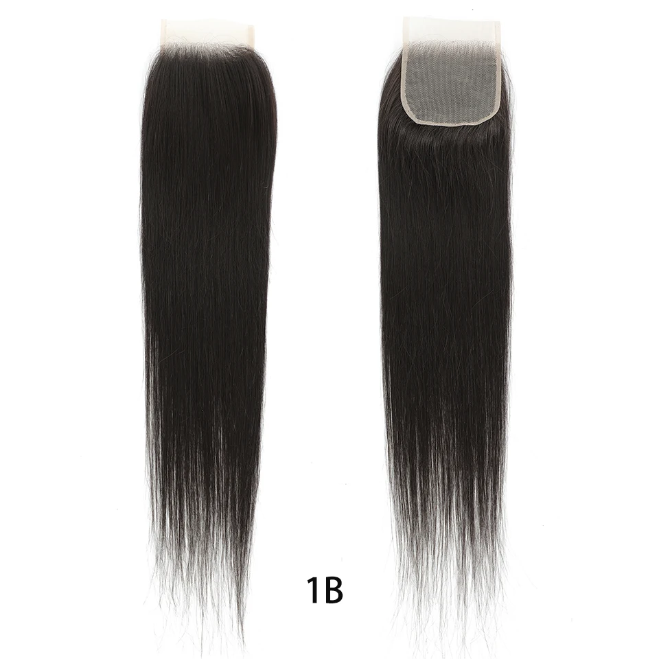 Straight Lace Closure 4x4 Lace Frontal Closure Synthetic for Black Women 22 inches hair extensions