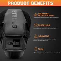 Boxing Pads for Men, Women,& Kids, Leather Focus Mitts for Martial Arts, Boxing Training,Curved Punch Mitts for Karate 2
