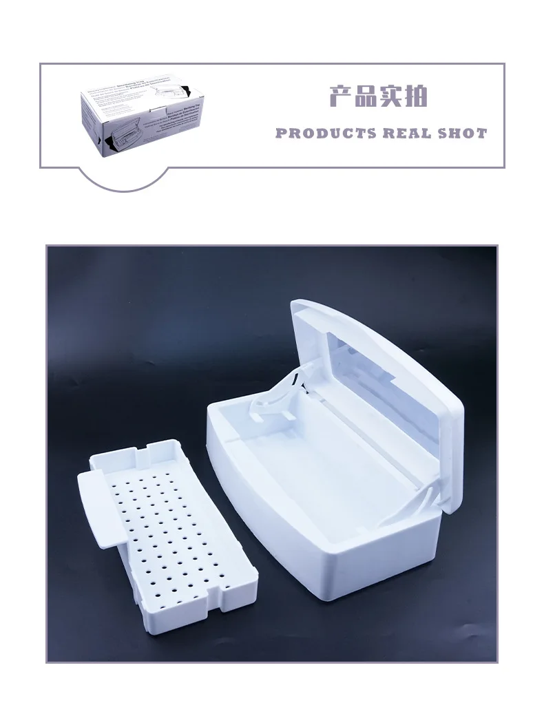 Description Picture 5 of itemNail Sterilizer Tray Disinfection Box Sterilizing Clean Nail Art Salon Manicure Implement Sanitize Tool Equipment Cleaner Tools