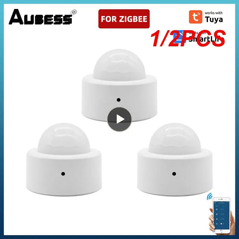 1/2PCS Zigbee3.0 Tuya Smart Body Movement Detector Mini PIR Motion Sensor Wireless Human Body Sensor Works With Tuya