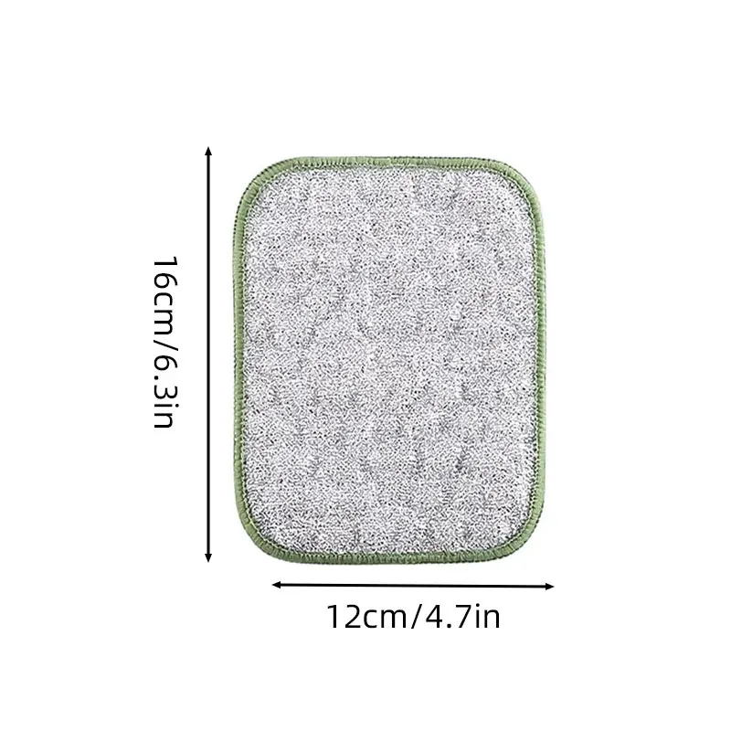5/3pcs Double-sided Non-stick Oil Dishwashing Cloth Silver Wire Wiping Rags Cleaning Towels Thickened Wipe Cloth Scouring Pad