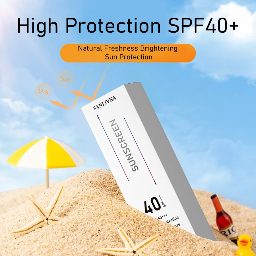 Blue light protection SPF40+ PA++++ sunscreen, lightweight, non-greasy, outdoor UV protection, perfect for outdoor activities