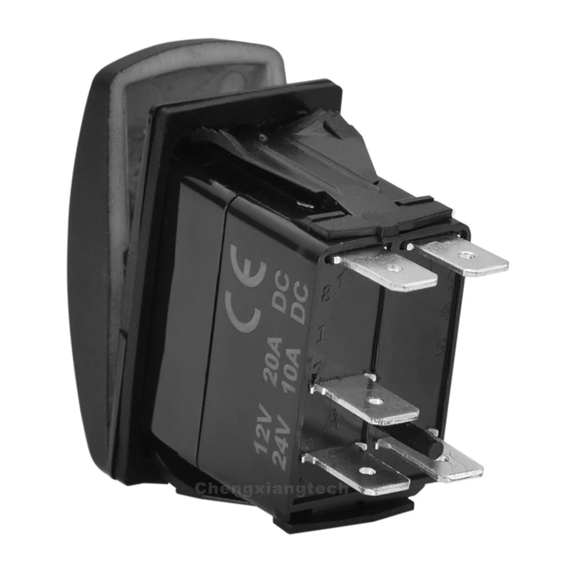 MC POWER - Interruttore a bilanciere | nero, illuminato, 3 poli, 250 V MC POWER - Interruttore a bilanciere | nero, illuminato, 3 poli, 250 V